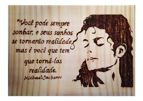 Quadro Pirografado - Michael Jackson