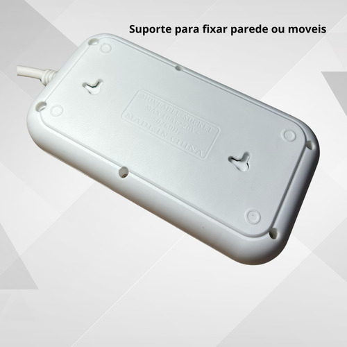 Extensão 5 Tomadas E 4 Usb 1 Pd Led Bivolt Power 110v/220v