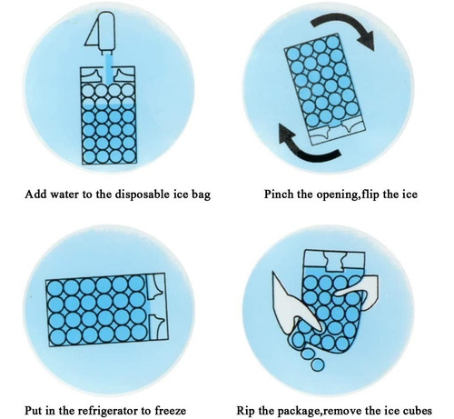 Bolsas Desechables Para Hacer Hielo Helados Pack 12 Unidades