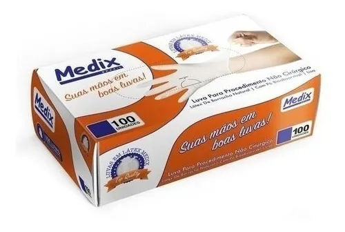 comprar Luva Látex Com Pó Medix Brasil Tam G Caixa C\u002F 100 Unds