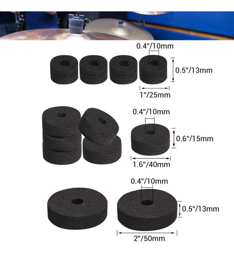 23pcs Cymbal Replacement Accessories, Cymbal Stand Felts, Dr