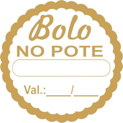 Etiqueta Bolo No Pote Tamanho 3x3 Cm 3.000 Unidades