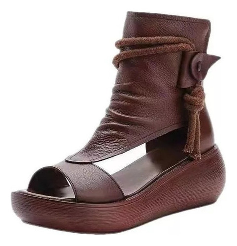 2024 Zapatos Suaves Verano Zapatos Romanos Retro Sandalias