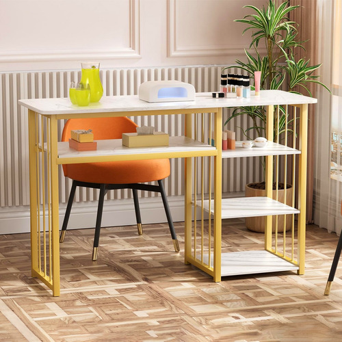 Mesa De Manicura Blanca Moderna Y Sencilla 120 Cm Blanco