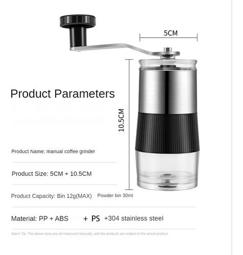 Molinillo De Café Manual De Acero Inoxidable, Grano De Café