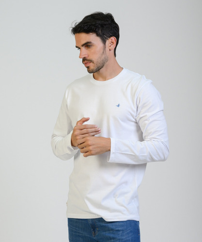 Remera Hombre Brooksfield Cuello Redondo Manga Larga 1518b