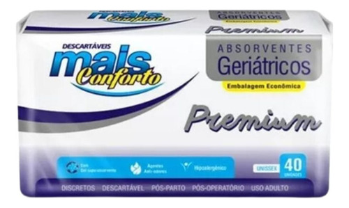 Pacotão Absorvente Geriátrico Mais Conforto Premium C/40un