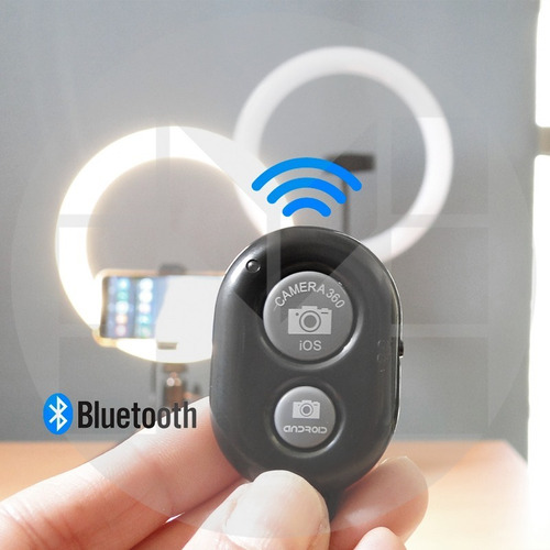 Imagen 6 de 10 de Lampara Aro Luz Led Tripode Mesa Bluetooth 10w Youtube Cuota