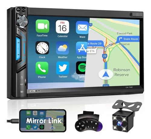 Car Bluetooth Doble Din Estereo: Receptor De Audio De Audio