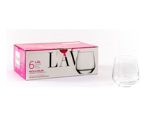 Vasos Lav Set X6 Vidrio Agua Licor 95cc