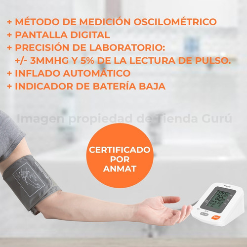 Imagen 3 de 6 de Tensiómetro Digital Philco De Brazo 60 Memorias Bk6032