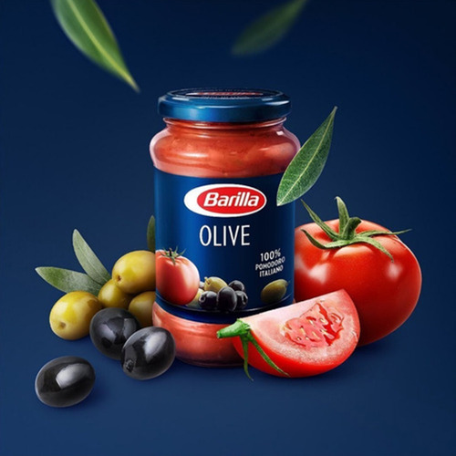 Imagen 3 de 7 de Salsa Olive Barilla Libre De Gluten Salsa Tomate Aceitunas