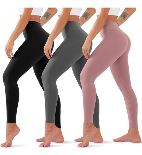 Pack De 3 Leggins De Cintura Alta For Control De Abdomen