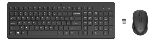 Kit Teclado E Mouse Sem Fio Hp 330 Usb Preto