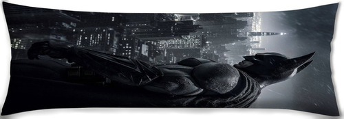 Cojin Almohada Larga Batman Ciudad Lluvia Noche 45x110cm Diseño De La Tela Lisa