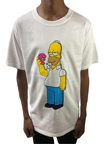 Polera Homero Simpson Algodón Serigrafia Estampada Unisex