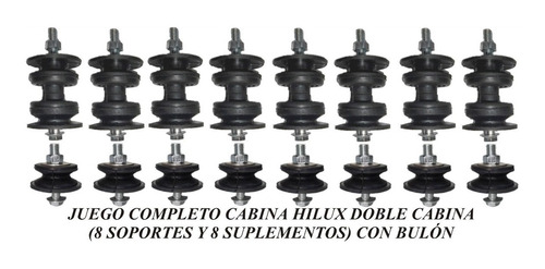 Conjunto Soporte / Taco Toyota Hilux Doble Cabina