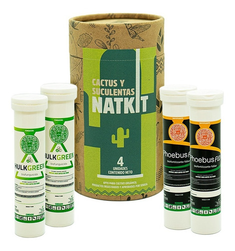 Kit Cactus Y Suculentas Apto Cultivo Orgánico Nateien