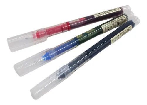 12 Bolígrafos Tinta China .5mm Color De La Tinta Negro Color Del Exterior Negro