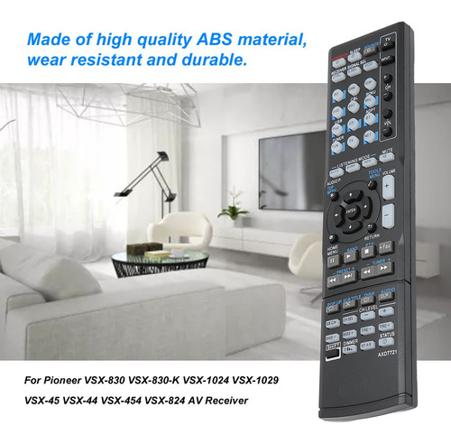 Para Vsx824 Control Remoto Pioneer Av Receiver Reemplazar