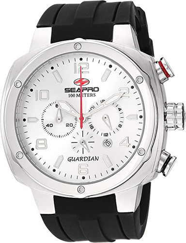 Reloj Seapro Guardian De Cuarzo Con Cristal Mineral Sp3340