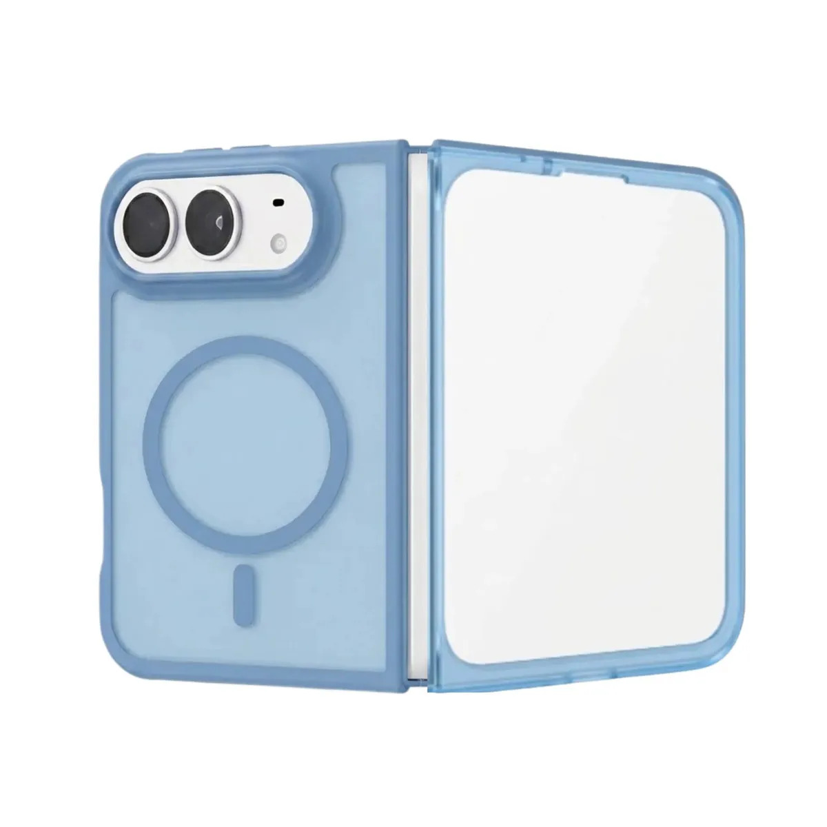 Funda Silicona Magnetica Norcel Para iPhone Duo Resistente Suave Al Tacto Compatible Con Magsafe Bordes Reforzados Color Sky Blue