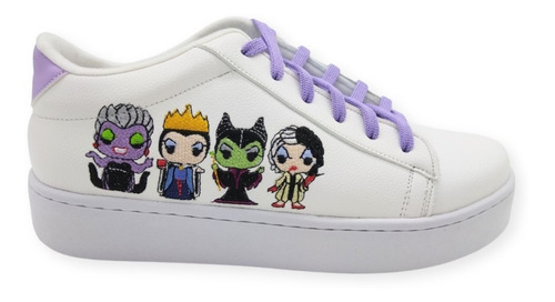 Tenis Friends De Villanas Disney  Moda Bordados Unisex