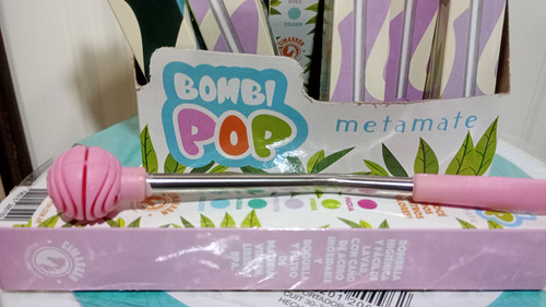 Bombilla Para Mate Cimarron Modelo Bombi Pop - Estilo Único Rosa Claro