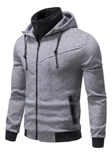 Blusas Masculinas Coloridas Com Zíper E Bolsos De Manga Comp