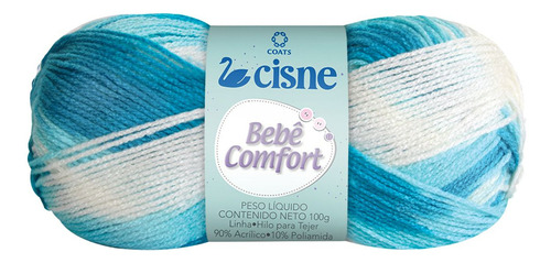 Novelo Lã Bebê Comfort Cisne 100g 330m Tex 290 Super Macia Cor 00016