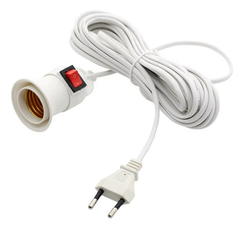 Socket Para Foco Con Cable De Extensión De 5mt De Largo