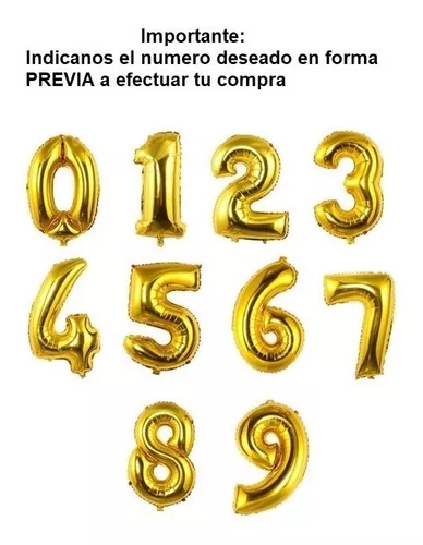 Combo Cumple Banderin Globos Numeros Dorado Negro