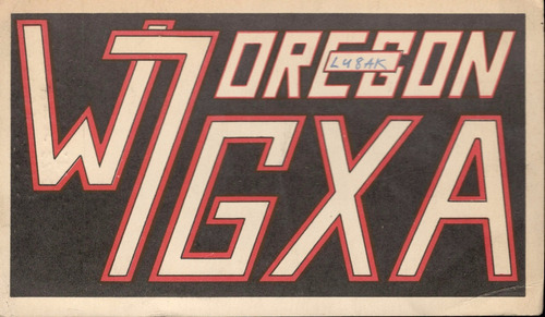 Tarjeta Qsl - De W7gxa A Lu8ak (año 1946)