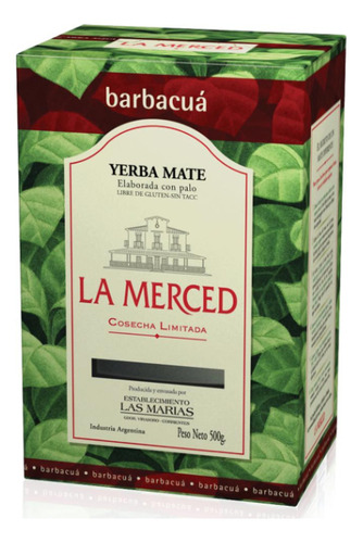 Yerba Mate La Merced Barbacua 500g Pack De 6 Unidades