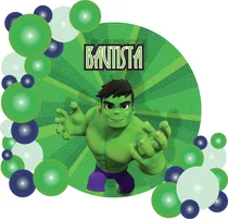 Comprar Fondo Banner Candy Bar Circular Hulk Modelo 2 100x100cm