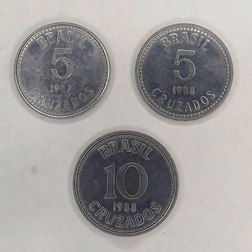 Set Moedas 5 E 10 Cruzados - Nov.pad. Mon. 86 - Colecionador (Usado)