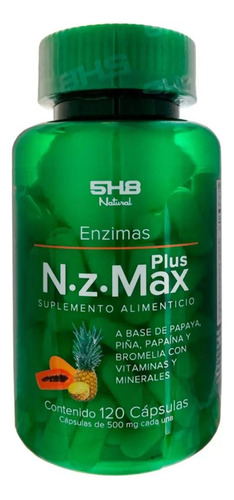 Enzimas Digestivas De Papaya 5h8 Nz Max Plus 120 Caps