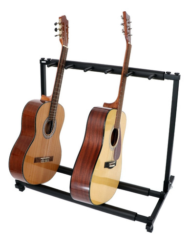 Soporte 5 Guitarra Acústica Bajo Estante Plegable Portátil