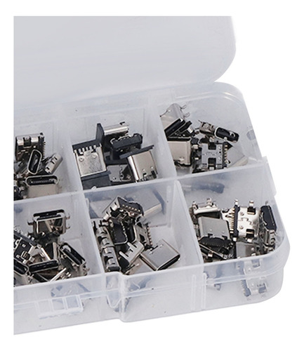 Puerto De Conector Usb Tipo C, 100 Piezas, Enchufe Hembra, S