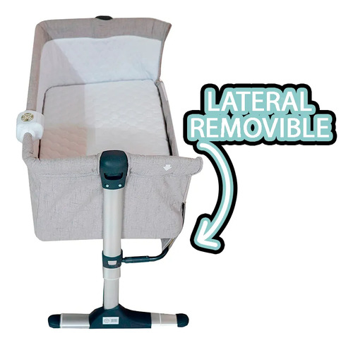 Cuna De Bebe Colecho Infanti Vinny Luz Antireflujo Mecedor C Gris Lisa