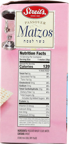 Matzo Kosher Para Pascua De Matzoh Crackers Streit's