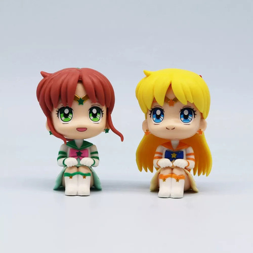 7-8cm Sailor Moon Figura Sentada Modelo Juguete