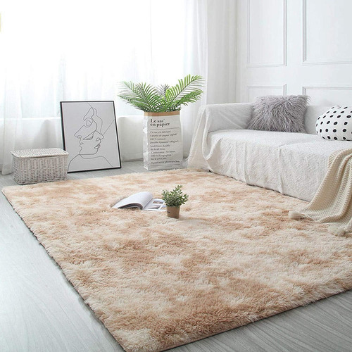 Alfombra de salón Furry de 2 x 1,40 cm de largo para dormitorio y cocina, 2 m de longitud, color beige, tela holgada, diseño de tela holgada, 1,4 m de ancho