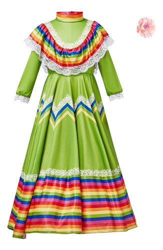 Traje De Baile De Falda Larga Estilo Nacional Mexicano