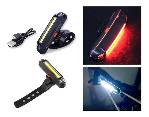 Imagem 9 de 9 de Kit 2x Lanterna Bike Sinalizador Traseiro Farol Recarregavel