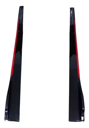 Splitters Lateral Filo Rojo 2.2m Fiat Strada 2009