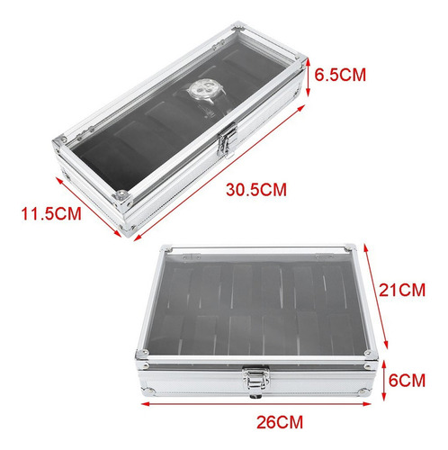 Caja De Almacenamiento Reloj Aleación De Aluminio