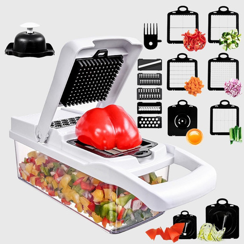 Kit De Picador De Verduras Rallador Utensilios Cocina 22 In 1 Color Blanco