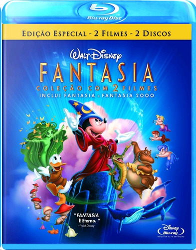 Fantasia / Fantasia 2000 - Blu-ray Duplo - Disney - Novo