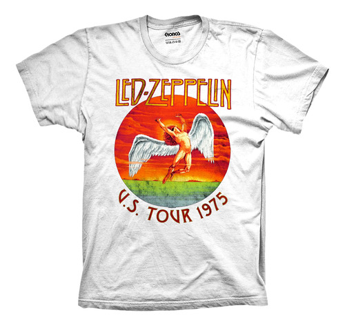 Remera Led Zeppelin Us Tour 1975 Retro Tour